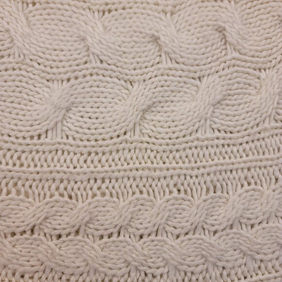 The Limited Womens Cream Knit Cowl Neck Short Sleeve Sweater L Acrylic & Wool - Picture 8 of 8